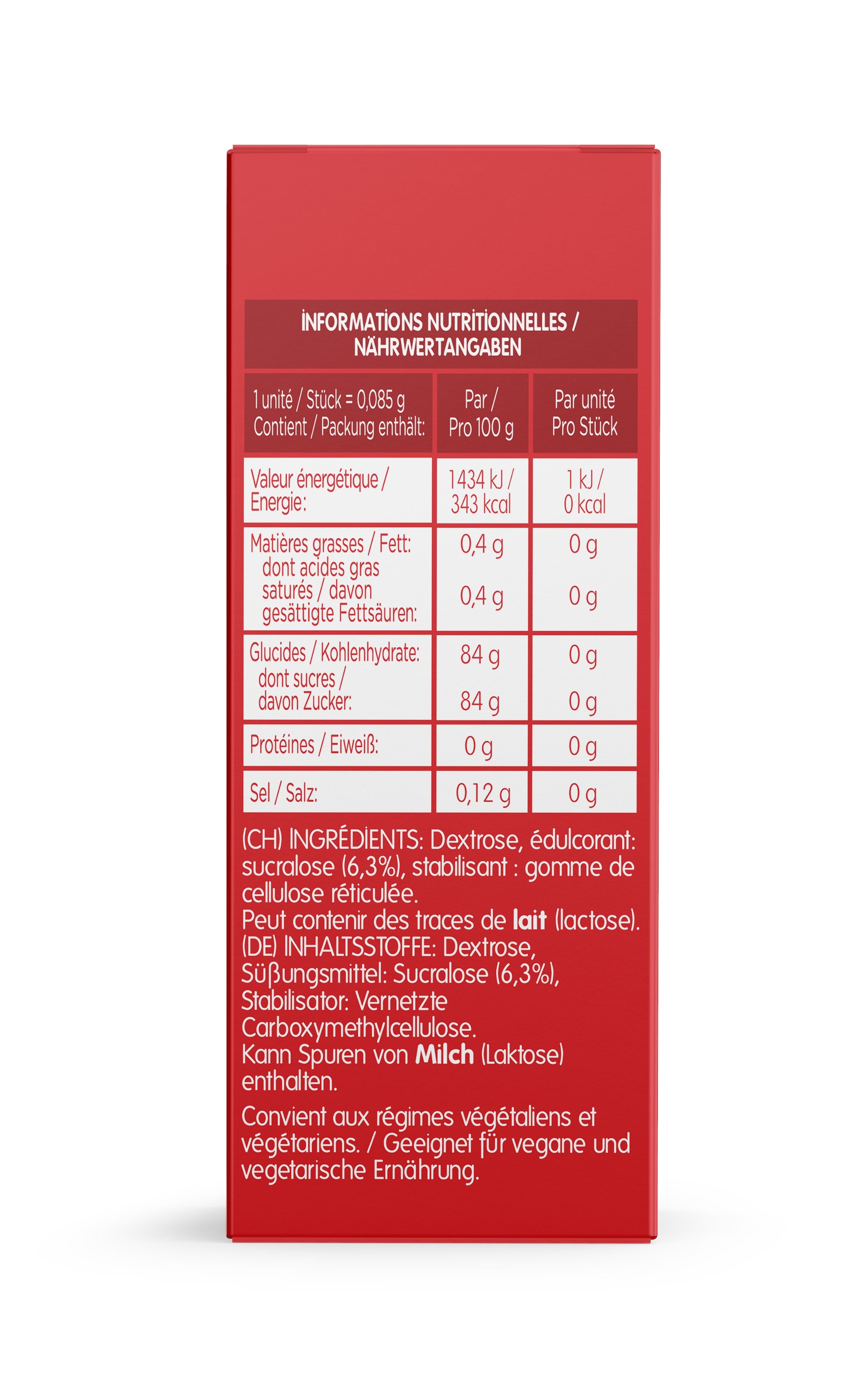 Canderel 500 Tabs Packung Seite 2