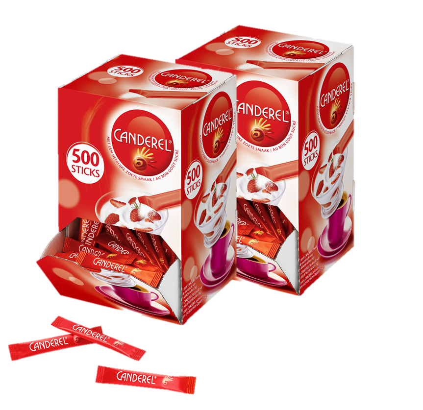 Doppelpack Canderel Box mit 2 x 500 Sticks zum Süßen