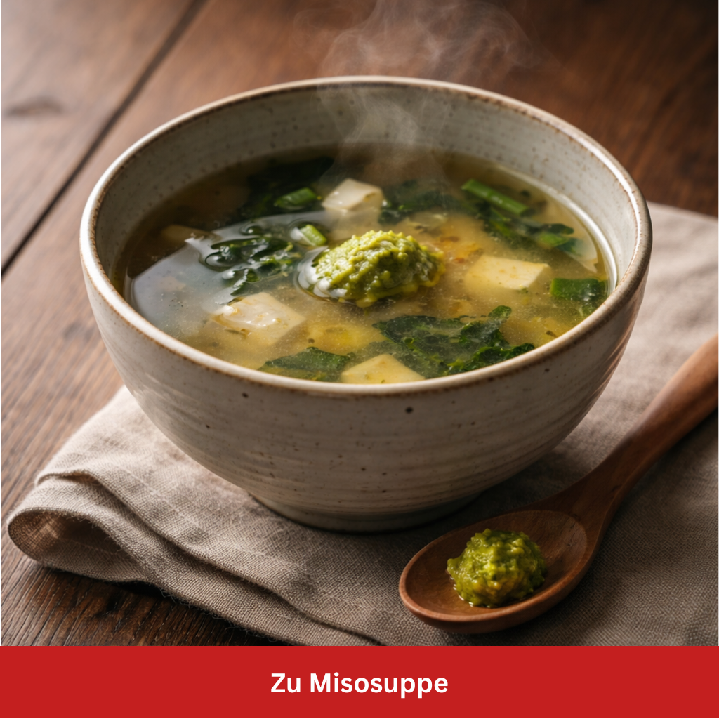 Yuzu Kosho zu Misosuppe Stillife