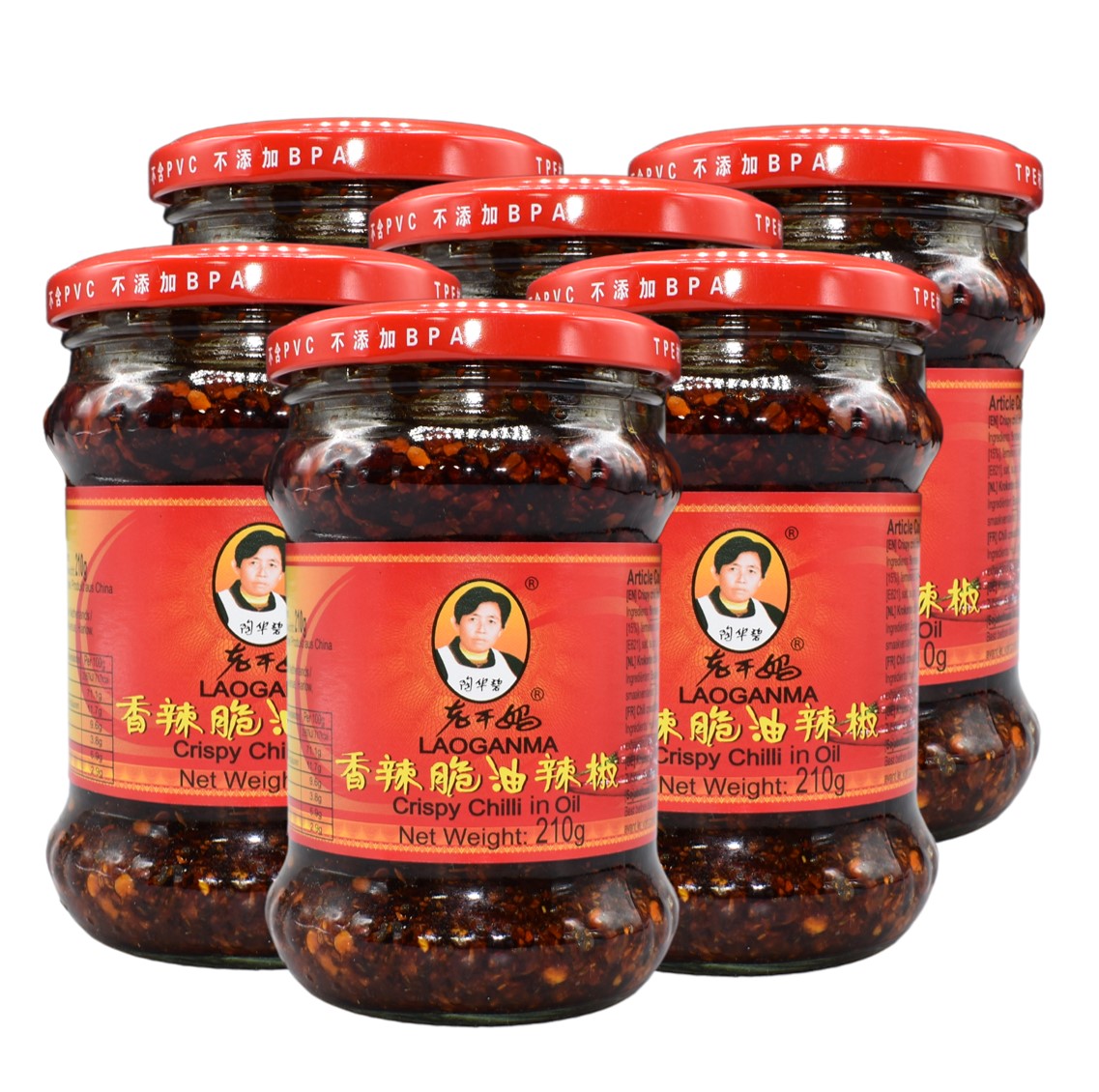 Sechserpack Lao Gan Ma 210 g