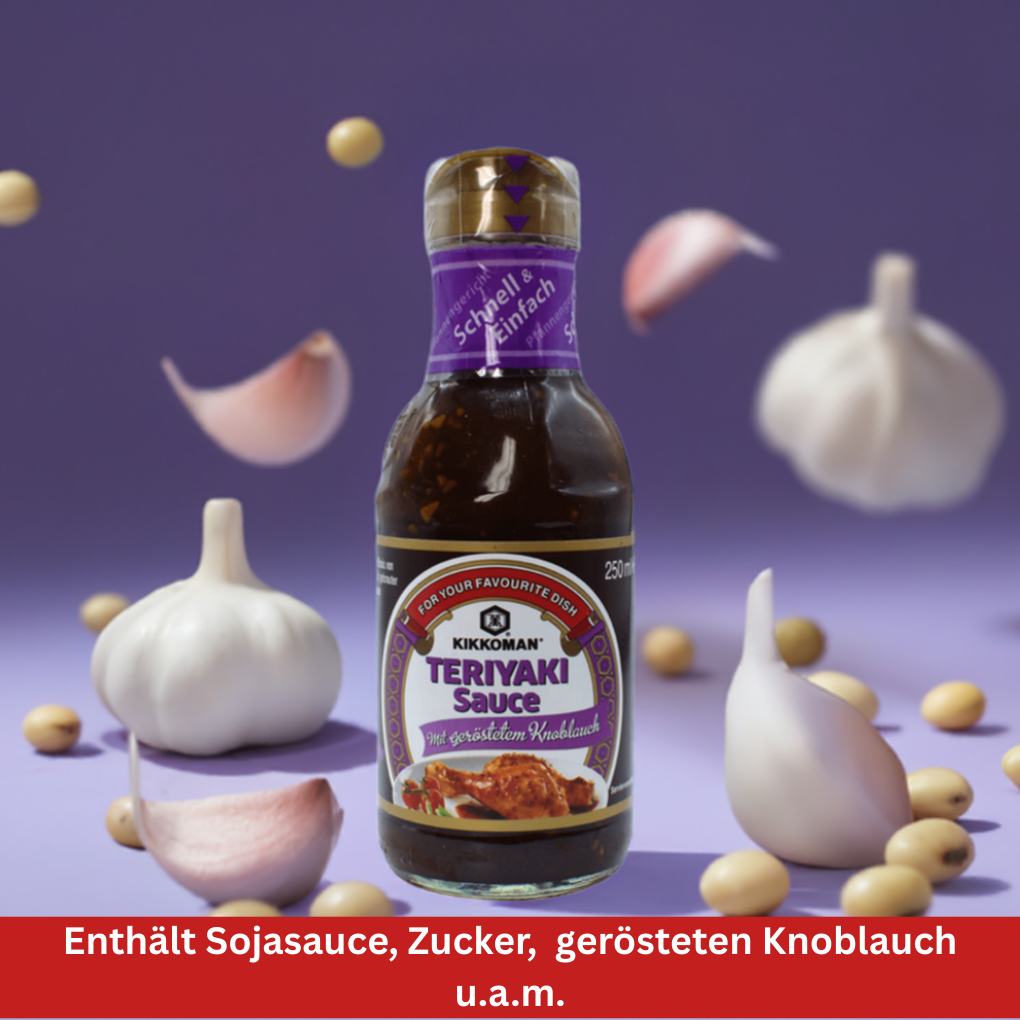 Teriyaki-Sauce Knoblauch Stillife