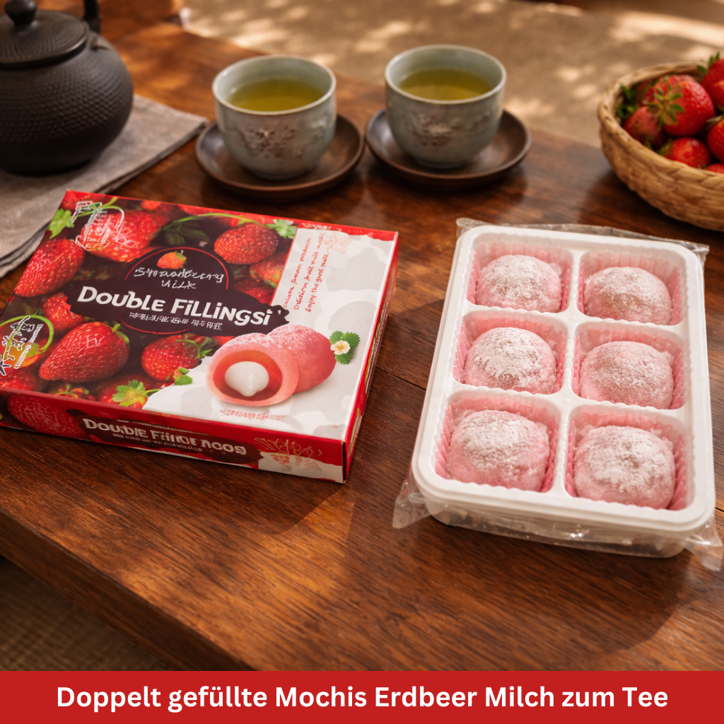Mochis Erdbeere Milch Stillife
