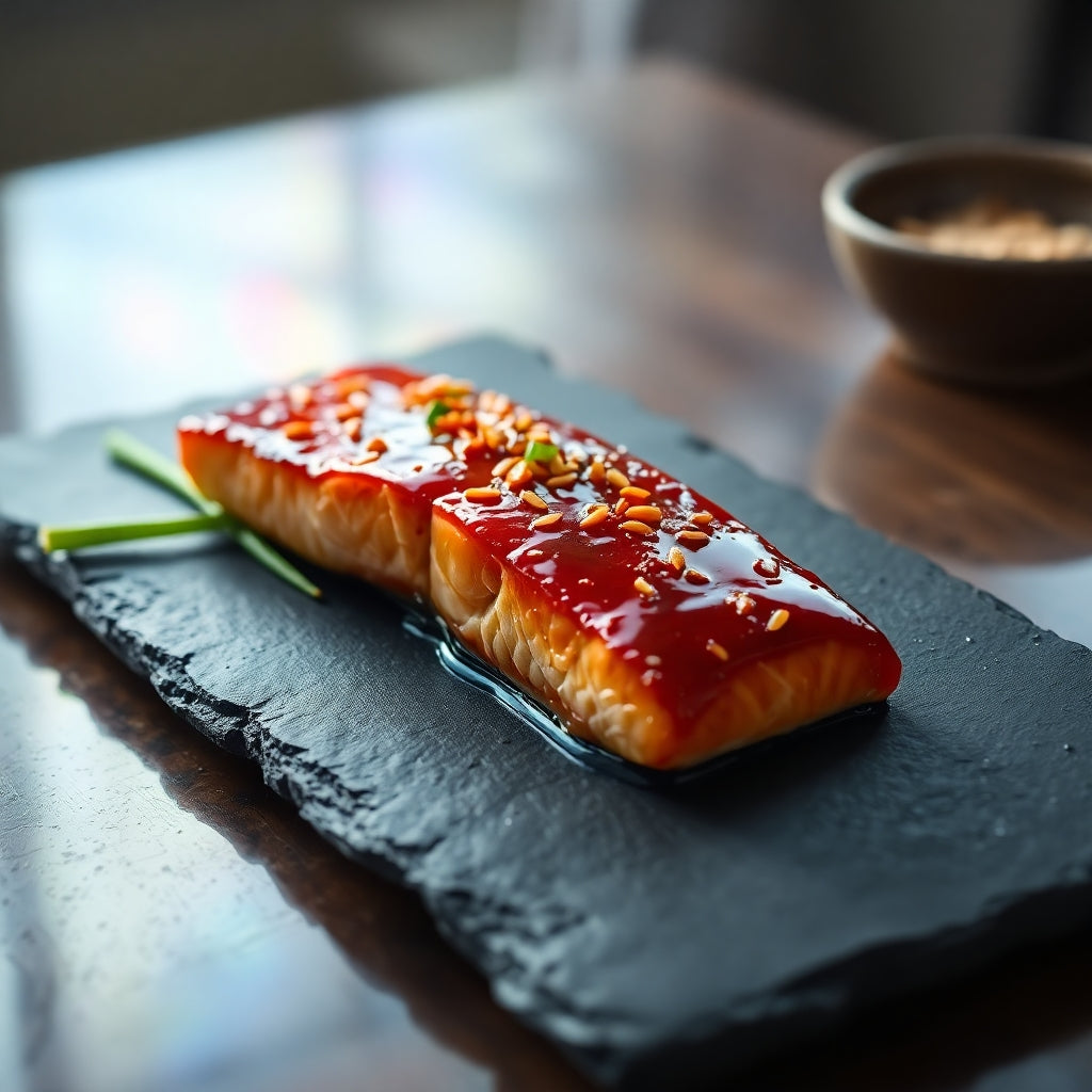 Lachs mit Kimchi Sesam Stillife