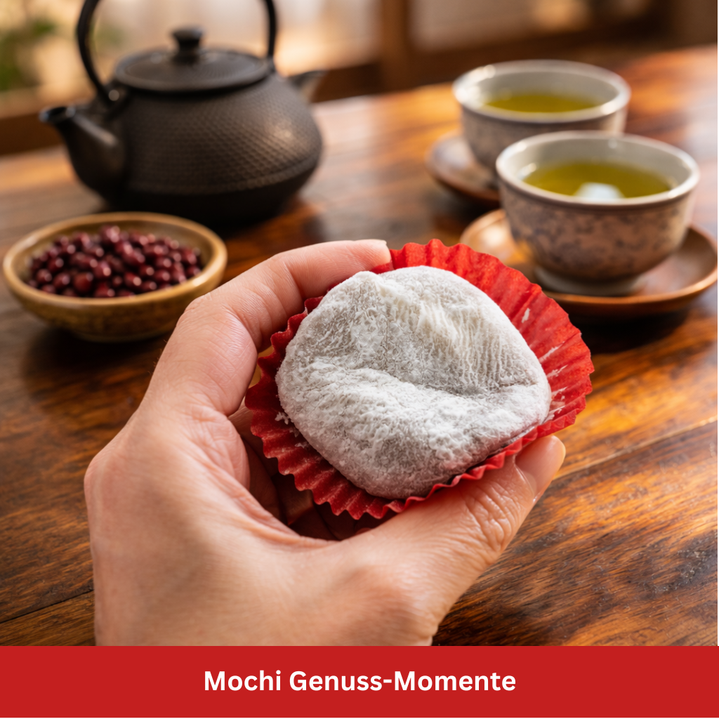 Mochi Genussmoment roter Rahmen