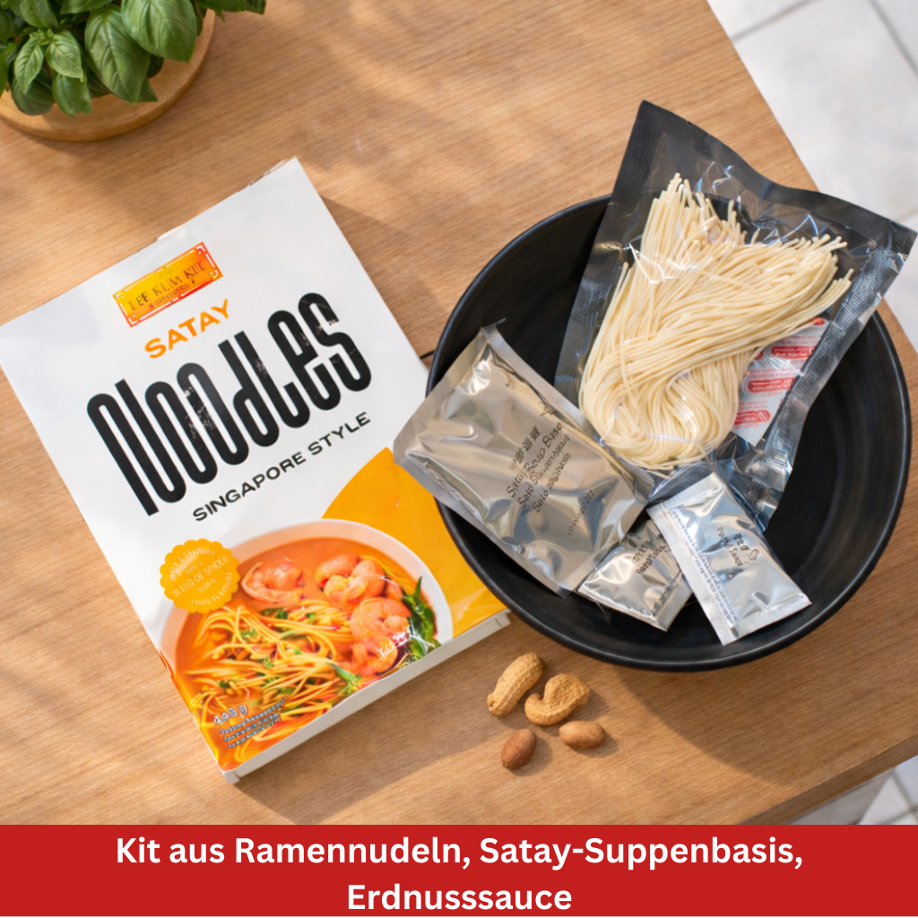 LKK Satay Nudeln Zutaten Stillife