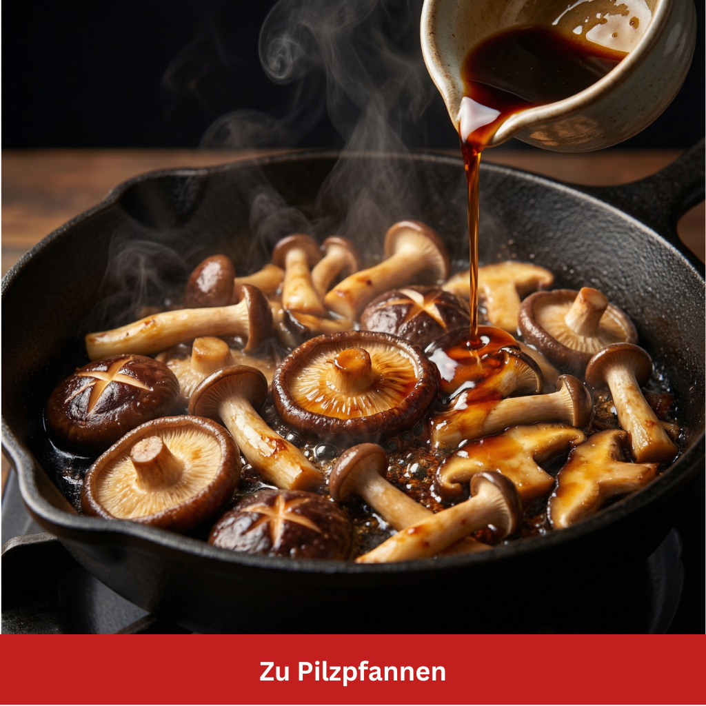 Pilzpfanne mit Yakitori-Sauce Stillife