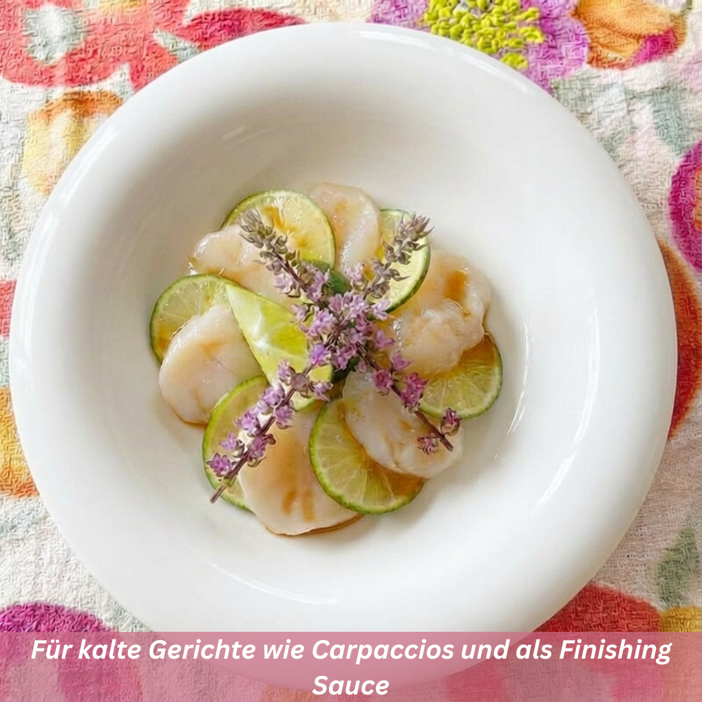 Carpaccio mit weißer Sojasauce