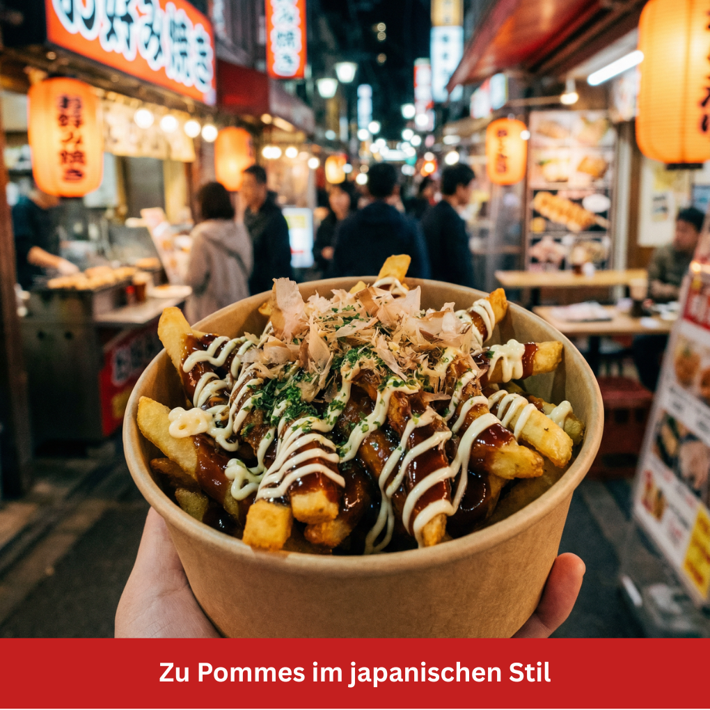 Okonomiyaki Sauce zu Pommes Stillife