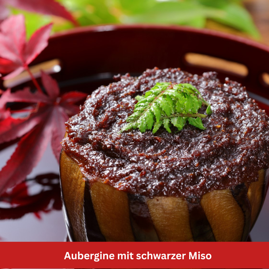Schwarze Miso zu Aubergine