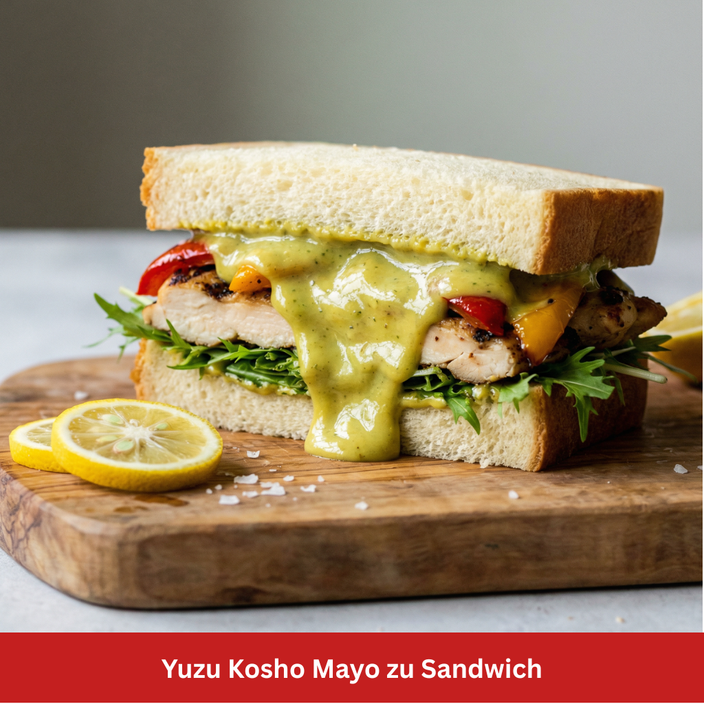 Yuzu Kosho Mayo zu Sandwich Stillife