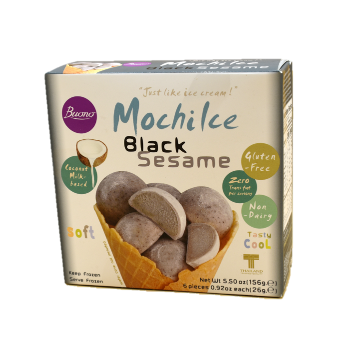Schwarzer Sesam Mochi Eisdessert laktosefrei