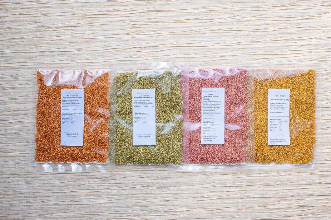 Colorful sesame spice set
